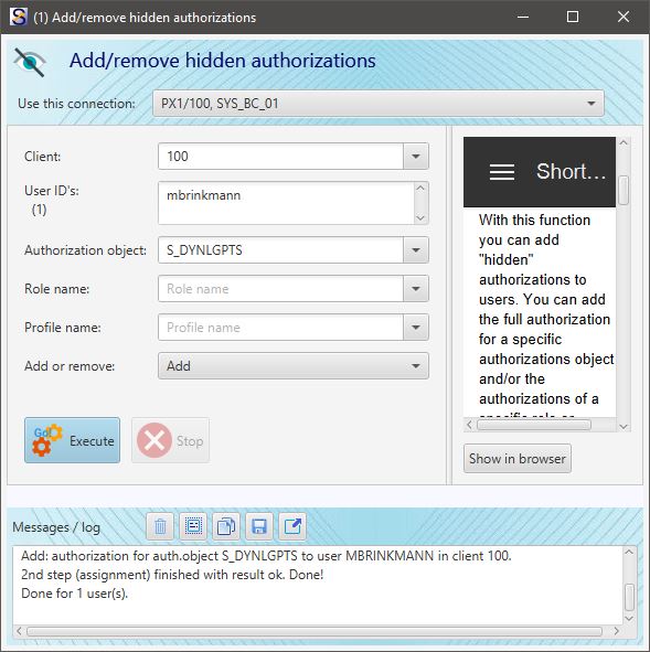 SAP authorizations