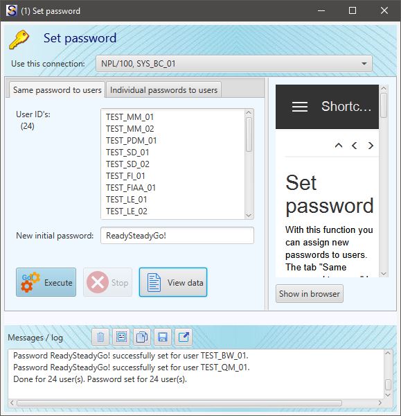 SAP Passwörter