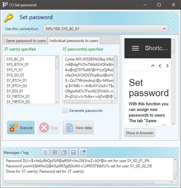 SAP Passwörter